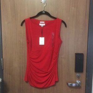 CK red shirt invisible fit solutions